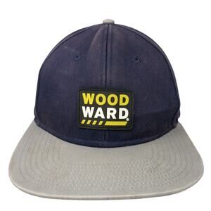 Wood Ward Snapback Cap Blue One Size Adjustable Embroidered Patched 6 Panel
